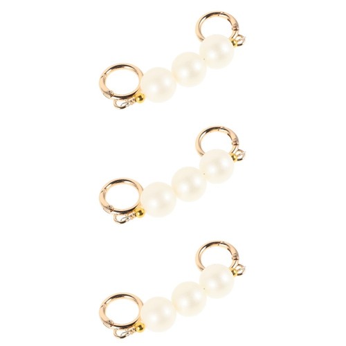 3pcs removable pearl chains - pearl,