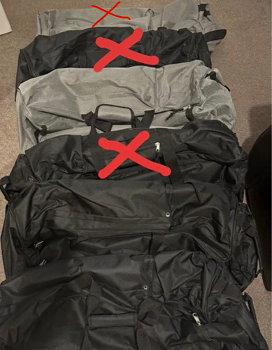 Grey black wheeled duffle bag - wheeled,