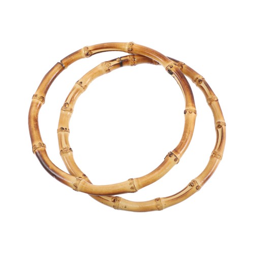Pair bamboo purse handles - 1,