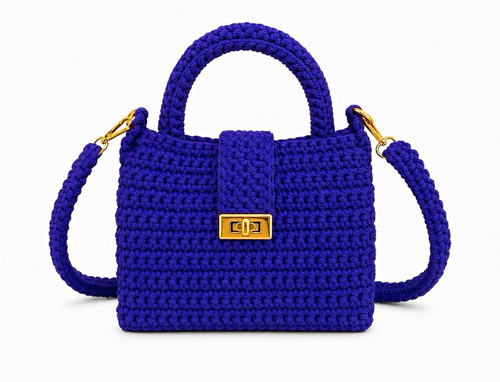 Purple crochet small - crochet, rectangle