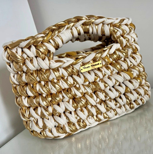 White gold handmade crochet - white,