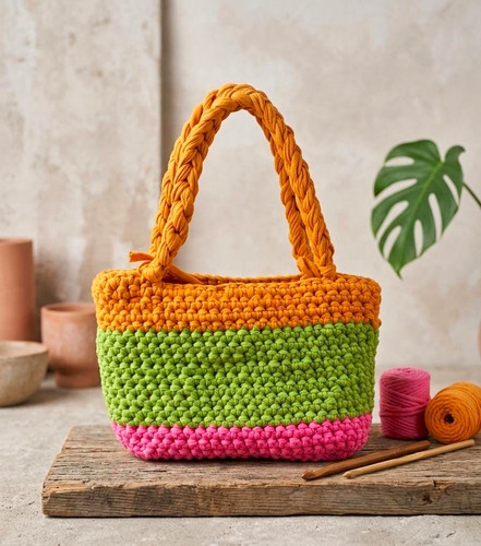 Handmade crochet colourblock - handmade,