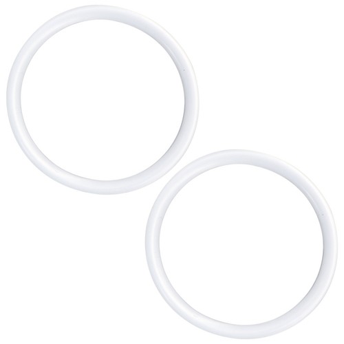 White acrylic round - diy, bag